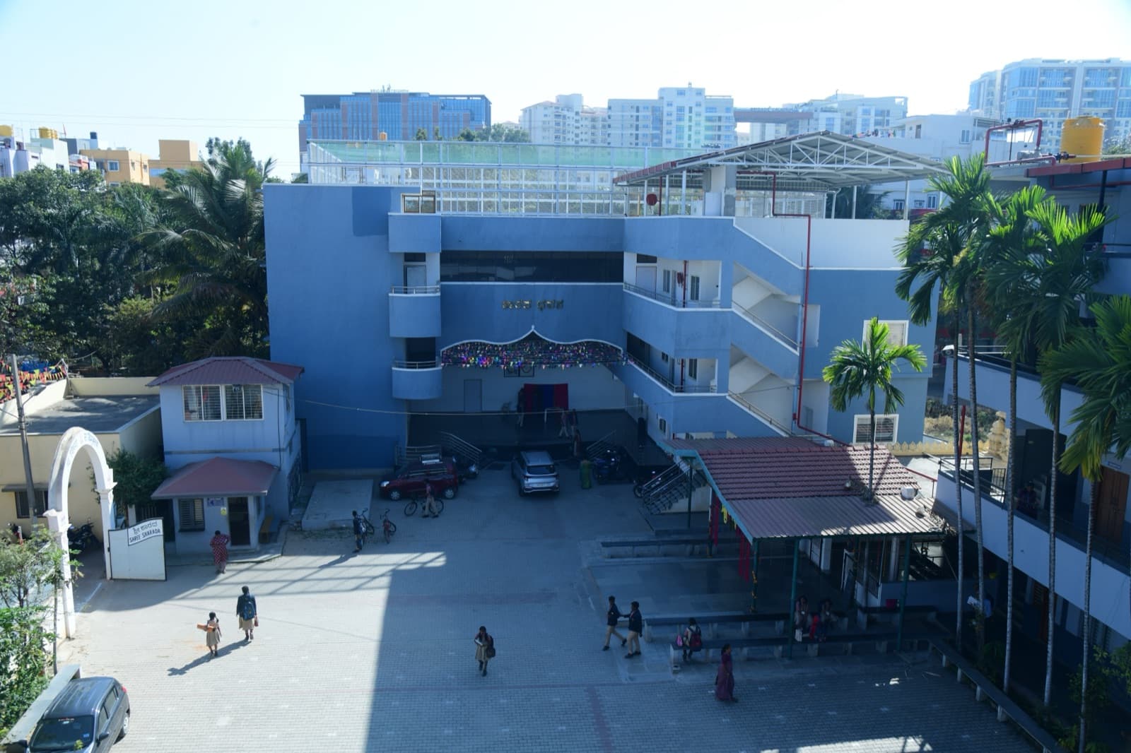 Aerial view of Shree Sharada Vidyalaya campus
