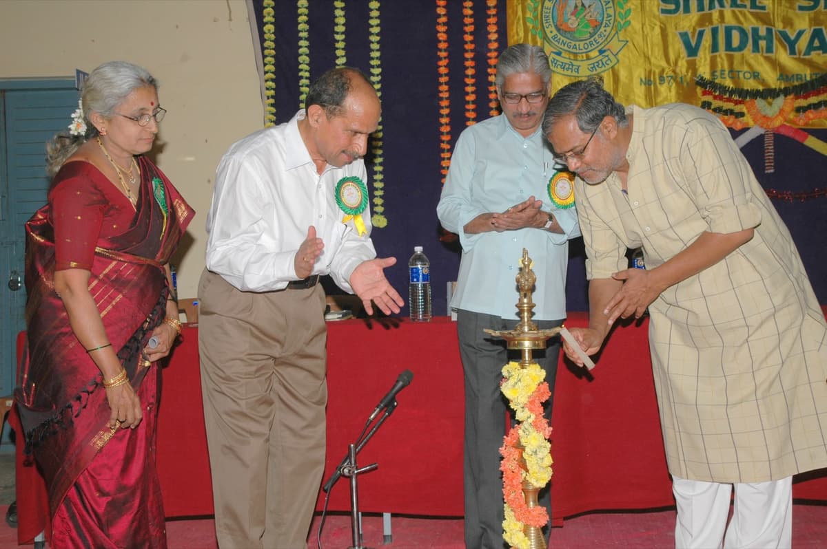 Lamp-lighting ceremony with Sri. Sureshkumar, February 2009